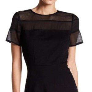 Nine West Mesh Yoke Black Dress Size: 4 NWT